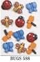 Button Basics Dress It Up Embellishments-Bugs