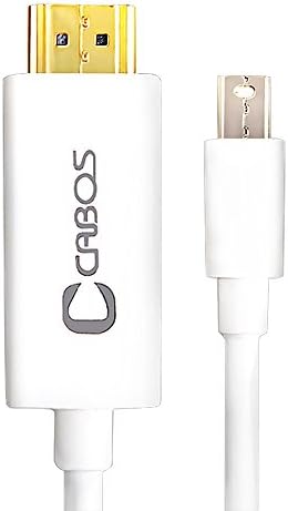 Cabos Mini DP to HDMI Adapter Cable Mini Display Port (Thunderbolt TM Port) to HDMI HDTV Cable HDMI 2.0 Full HD 1080p Gold Plated Male to Male for Macbook Pro Air Mini iMac Surface Pro 5 Ft (1.5m)