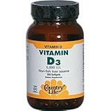 Country Life Life, Gluten Free, Vitamin D3, 5,000 Iu, 200 Softgels