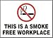 THIS IS A SMOKE FREE WORKPLACE (W/GRAPHIC) 7 x 10 Plastic Sign