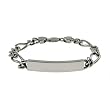 Stainless Steel Figaro Link ID Bracelet