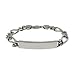 Eve's Addiction Stainless Steel Figaro Link ID Bracelet