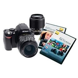 Nikon D40 Digital D-SLR Camera Kit With Nikon 18-55MM and 55-200MM DX Lenses and 2 Dvds -... by Nikon