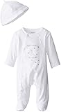 Little Me Unisex Baby Welcome World Footie and Cap Two-Piece Set