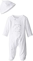 Little Me Unisex Baby Welcome World Footie and Cap Two-Piece Set