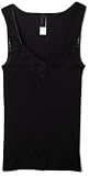 Hanro Women's Cotton Lace Fine Rib Tank Top