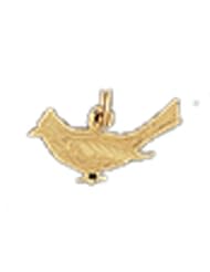 Dazzlers Solid 14k Gold Bird Charm Pendant Available in three colors from jewelsberry (weights: 0.5 grams only)