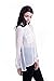 Womens Solid Chiffon Blouse Top with Button up Long Sleeve Shirts