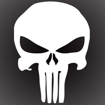 PUNISHER DECAL STICKER 6X5
