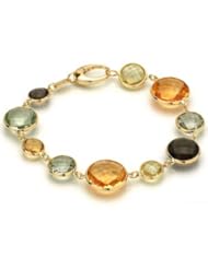 14k Solid Gold Multi Gemstones Bracelet (22.5 cts.tw.)