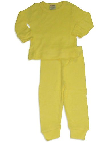 Carters Watch the Wear - Infant Girls Long Sleeve Thermal Set, Yellow (Size 24Months)