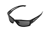 Edge Eyewear SK116-IFT Kazbek Islander Fit Safety Glasses, Black with Smoke Lens