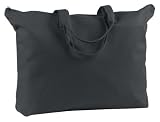 Canvas Zippered Book Tote B ag