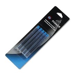 Parker Refill Cartridge for Fountain Pens, Blue Permanent Ink, 5/pack