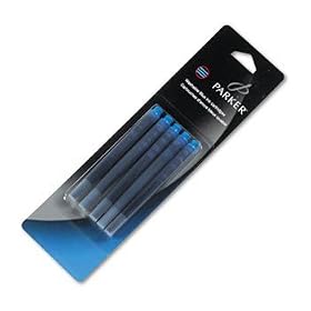 Parker Cartridges Refill - Quink Blue 5 Pk 30160: Office Products