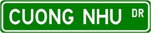 Cuong Nhu Street Sign ~ Martial Arts Gift ~ Aluminum