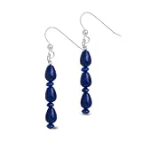 Lapis Beaded Drop Earrings