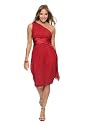 Astrapahl, Festliches Abendkleid im Toga Stil, knielang, Farbe rot