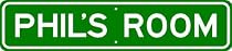 PHIL ROOM SIGN - Personalized Gift Boy or Girl, Aluminum