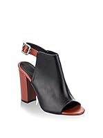 Pembe Potin Sandalias de tacón (Negro / Tabaco)