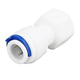 uxcell クイック継手　めねじプラスチックストレート　エアパイプコネクター　プラスチック製　ホワイト