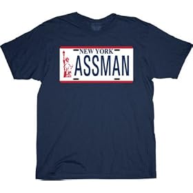 TS515 Seinfeld Assman New York License Plate T-Shirt