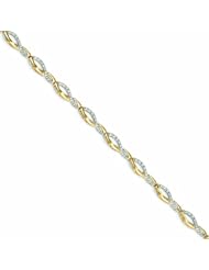 Genuine 14K Yellow Gold Diamond Bracelet 7 Grams Of Gold 100% Satisfaction Guaranteed.