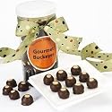 Brownie Points Signature Canister of 40 Dark Chocolate and Peanut Butter Gourmet Buckeyes