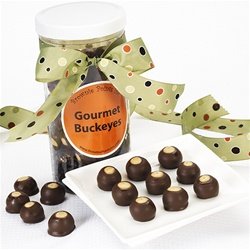 Brownie Points Signature Canister of 40 Dark Chocolate and Peanut Butter Gourmet Buckeyes