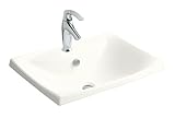 IMAGE OF KOHLER K-19029-1-0 Escale Self-Rimming Lavatory, White