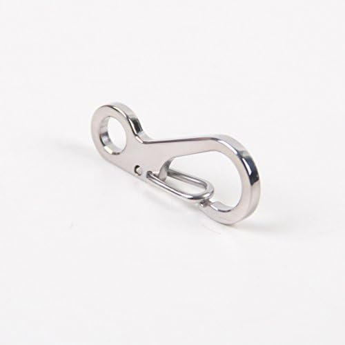 Only 4gram!! 42mm Titanium TI Carabiner Clip Quick Release Keychain Hiking Backpack Lanyard Hook (Titanium)