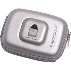 Maximal Power POU-ST-O74 Medium StandPouch Nylon Hard Shell Digital Camera Case (Silver)