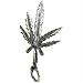 Pot Leaf Silver Pendant