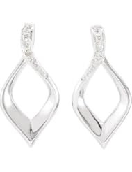 Diamond Earrings 14K White Gold .06 Cttw Pair Dia Earrings