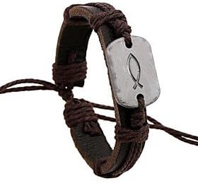 CrafHand Retro 17cm Mem's Multicolor Leather Leather Bracelet(1 Pc)