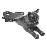 Laying Cat Cast Iron Door Wedge Doorstop
