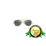 American Optical Flight Gear Original Pilot Sunglass, 55-mm Gold Frame with Bayonet Temples, True Color Grey Polarized Glass Lens