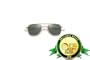American Optical Flight Gear Original Pilot Sunglasses, Silver Frame, High Contrast Amber 30051