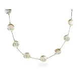 Sterling Silver White Freshwater Coin Pearl Necklace