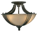 Carnegie,Semi Flush Mount,Ceiling Lighting,Metal,Glass