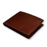 DataSafe Security Wallet, Bi-Fold Brown Italian Leather (Brown)