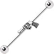 Surgical Steel Gun Industrial Barbell Earring