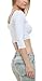 Apparel Sense A.S Juniors Basic Cotton Lycra 1/2 Sleeve Ballerina Crop Top (Small, White)