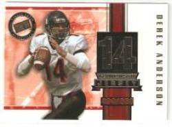 2005 Press Pass SE Game Used Jerseys Gold #DA Derek Anderson / 550 - Cleveland Browns (Serial #'d to 550 - Piece of Authentic Game Worn College Jersey) (Football Cards)