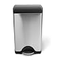 simplehuman CW1950 10-Gallon Rectangular-Shaped Step Can, Stainless
