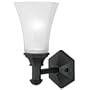 Thomas Lighting SL7711-63 Kaden - One Light Wall Sconce, Painted Bronze Finish with Faceted Etched Glass