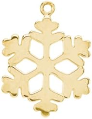 14K Yellow Gold Tiny Snowflake Charm