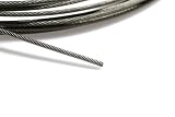 Nylon Coated Galvanized Steel Wire Rope 3/32 Red 7x7 480lb Strength #GC06377M 25' Length