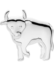 Clevereves Sterling Silver 24.75X24.75 mm The Playful Bull Brooch