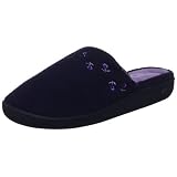Isotoner Embroidered Terry Mule Slippers Slides